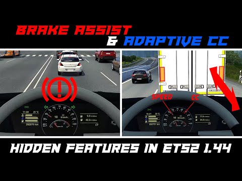 EMERCENCY BRAKE ASSIST & ADAPTIVE CC! - HIDDEN Features in ETS2 1.44 | ETS2 1.44 Open Beta