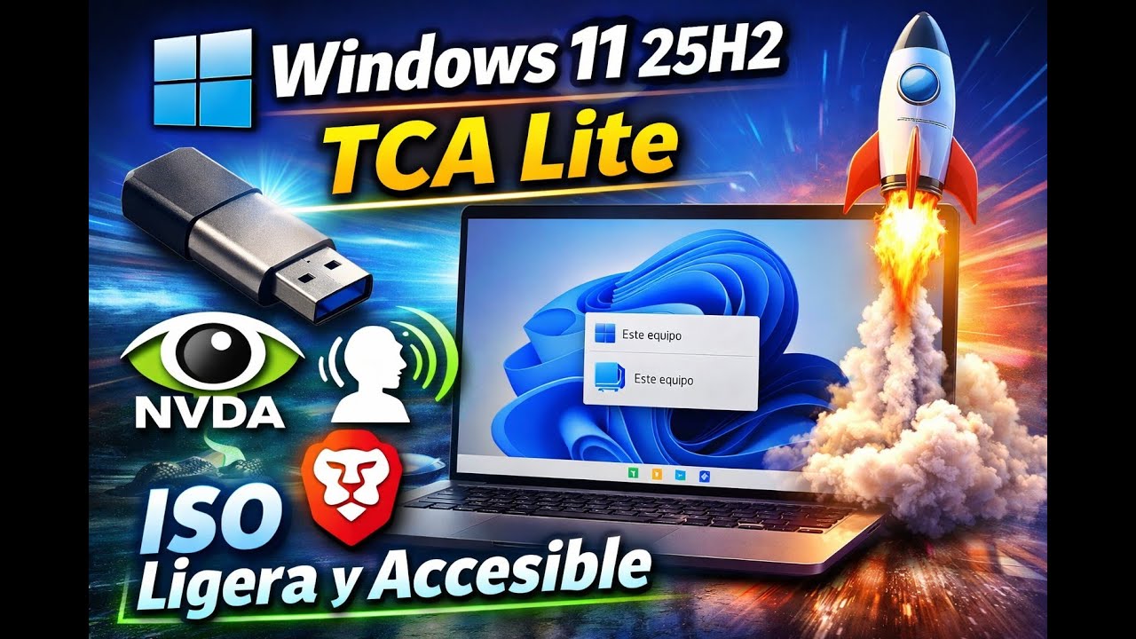 🖥️ Windows 11 25H2 TCA Lite 🚀: ISO ligera y accesible!