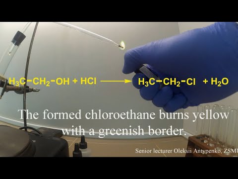 The synthesis of ethyl chloride from ethanol