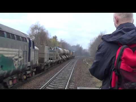 DRS Class 37 RHTT 37607+37716 Departing Gateshead Metrocentre with Thrash