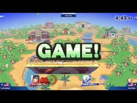 CaptainZack (Bayonetta/Peach) vs Psi Power (Mewtwo/Ness) - R1 Pools