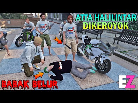 ATTA DIKEROYOK GENG MOTOR SAMPAI KLENGER!! - GTA 5 YOUTUBER PARODY KOCAK
