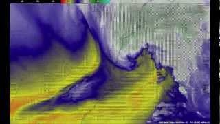 Nemo storm - water vapor motion from GOES imagery