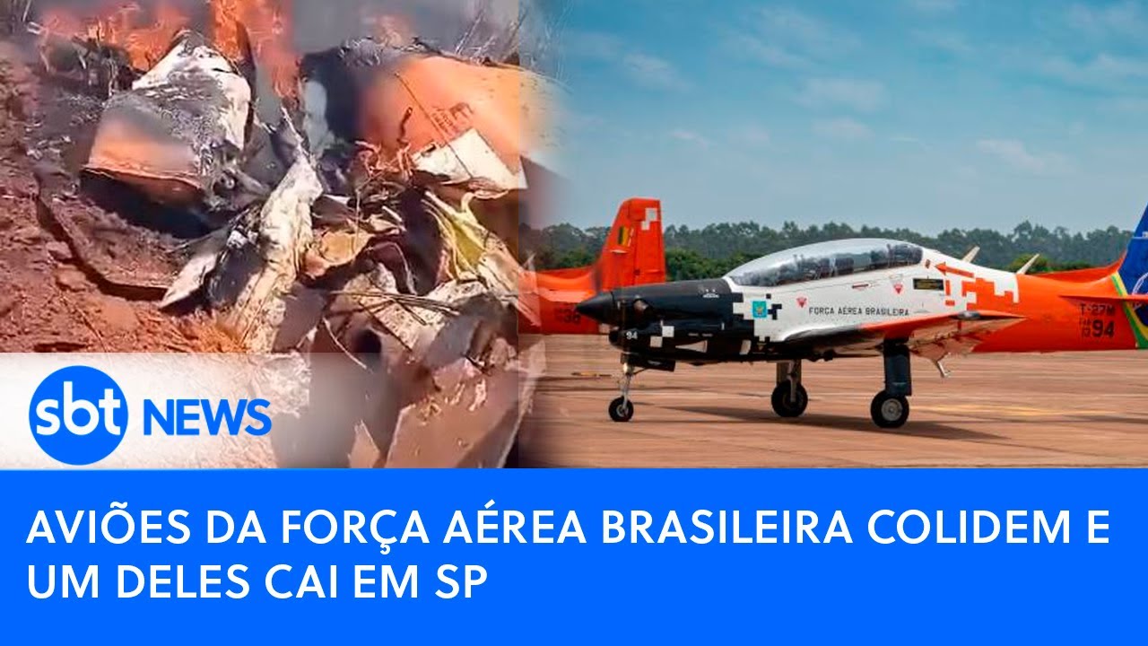🔴PODER EXPRESSO | Aviões da Força Aérea Brasileira colidem e um deles cai em SP