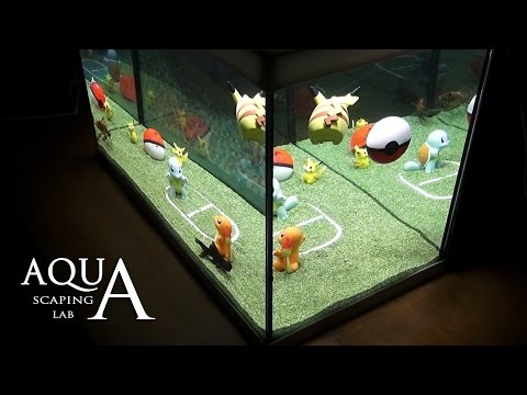 POKEMON GO AQUARIUM Charmander vs Squirtle vs Pikachu BY Aquascaping Lab