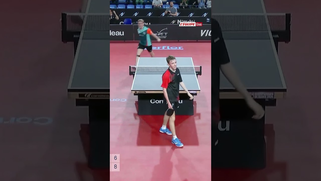 🤯🏓 L’énorme point remporté par Alexis Lebrun aux Championnats de France ! #lebrun #shorts