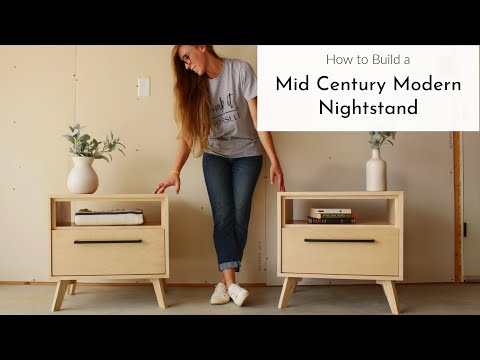How to Build a Mid Century Modern Nightstand
