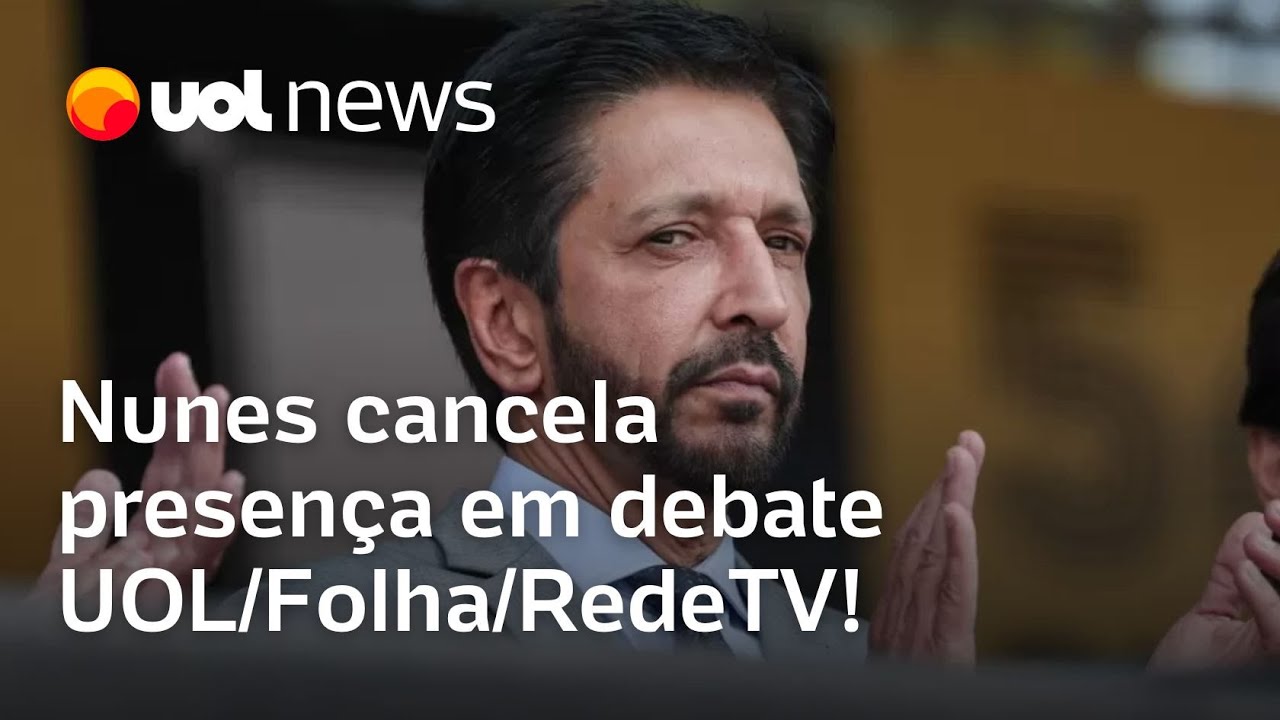 Ricardo Nunes cancela presença em debate UOL/Folha/RedeTV!; Boulos será sabatinado por 1 hora