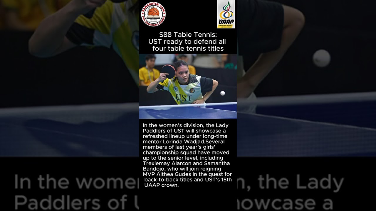 UAAP Table Tennis: UST eyeing sweep of table tennis crowns