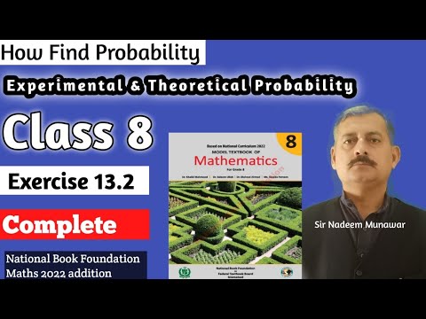 Class 8 Exercise 13.2 NBF Maths Ex 13.2  | probability| Experimental probability in Urdu Hindi