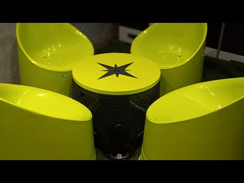 Blue plastic table chair set