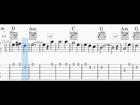 Scarborough Fair - Traditional - Guitar Play-Along - Music, Tab, and Chords