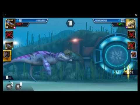 Jurassic World: The Game - Aquatic Player Duel Battle 178 - HENODUS And ORTHACANTHUS!