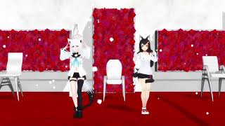 【MMDホロライブ】フブちゃんとミオしゃの二人でチューリングラブ  白上フブキ 大神ミオ