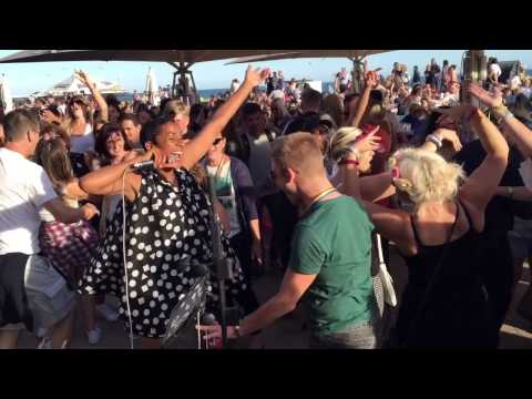 Alison David sings I Wanna Dance With Somebody at Brighton Pride 2015
