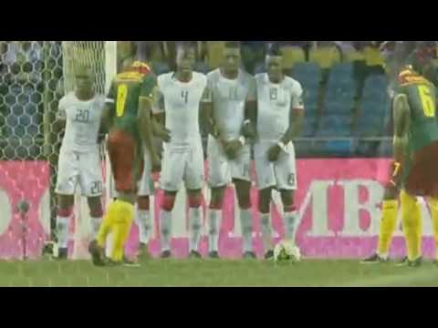 cameroon 1 - 0 bourkina fasso AMAZING FREE-KICK Benjamin Moukandjo 14 - 1 - 2017 CAN 2017