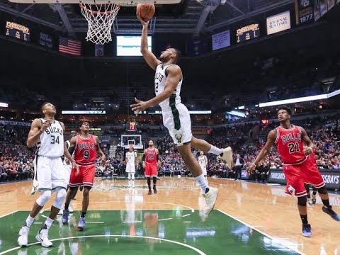 Jabari Parker vs Bulls (15/12/2016) - 28 Pts, 5 Rebs, 11-18 FGM, 3-6 Threes, Throwin' It Down!
