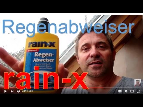 Tipp: Regenabweiser RainX auf Dachfenster nach 4 Wochen. Wasser läuft auf Dach-Fensterscheiben ab