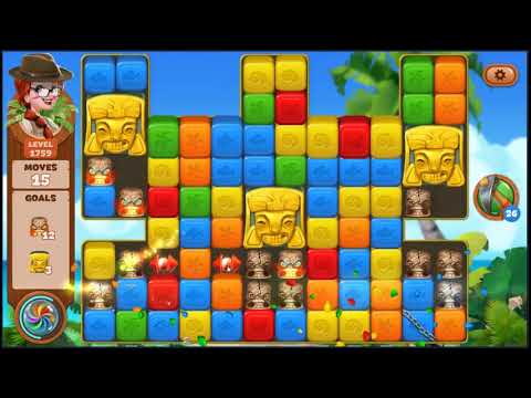 Lost Island Blast Adventure Level 1759 - NO BOOSTERS 🏝️ | SKILLGAMING ✔️