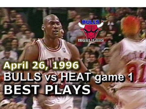 April 26 1996 Bulls vs Heat game 1 highlights