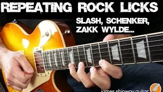 Repeating Rock Licks - Slash, Michael Schenker, Zakk Wylde Style