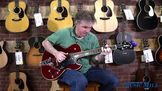 Video thumbnail for Guild Starfire III w/ Guild Vibrato Tailpiece Cherry Red DEMO - Manchester Music Mill by Manchester Music Mill