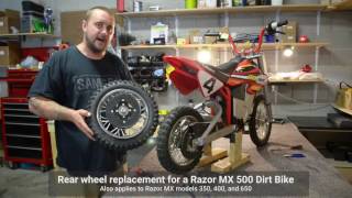 Razor MX Dirtbike Rear Wheel Repair (MX 350, 400, 500, 650)