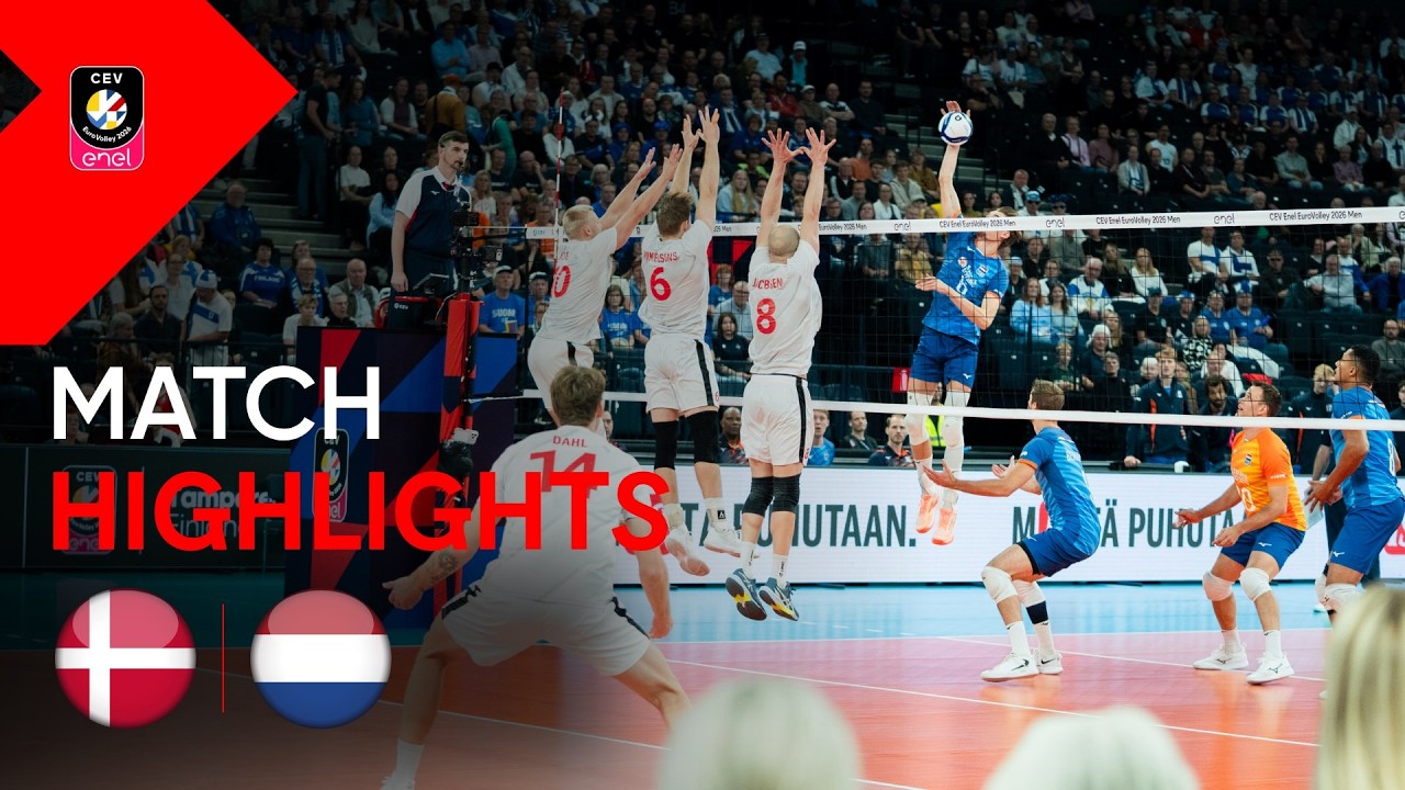 Highlights | Denmark vs. The Netherlands | CEV Enel EuroVolley 2026 | Men