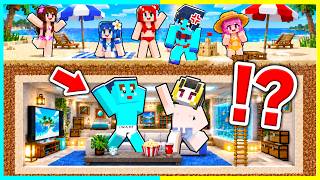 女子だけのビーチの下に秘密基地を作ってイタズラマインクラフト【まいくら / マインクラフト】