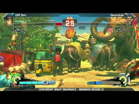 SSF4: DemonLos (Balrog) vs USF Don (Fei Long) - Saturday Night Snapback 6.4