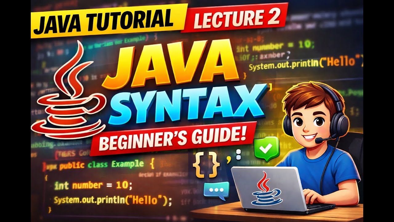 Java Syntax Explained | Java Tutorial for Beginners | Lecture 2