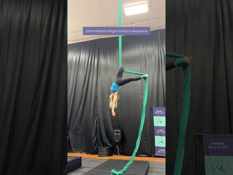Intermediate aerial silks flow by Sioux Falls fitness instructor Katie Critzer at downtown gym.