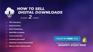 How to Sell Digital Downloads on Shopify in 1 Minute