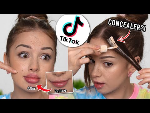 Testing VIRAL TIKTOK MAKEUP HACKS - Round 2