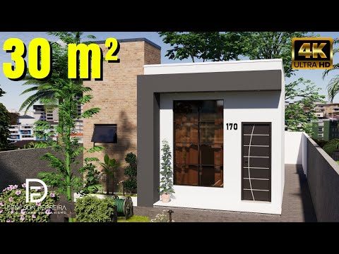 048 - Mini Casa 30 m² | Kitnet | 1 Quartos | Closet | Tiny House | LINK DA PLANTA NA DESCRIÇÃO