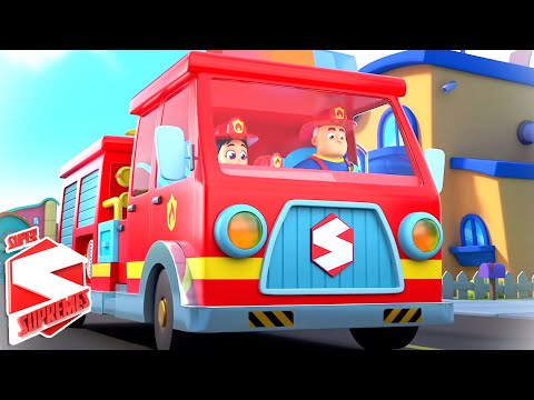 The Fire Truck Song For Kids | Firefighter To The Rescue | The Big Red Fire Truck | Nursery Rhymes