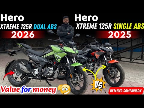 2026 Hero Xtreme 125R Dual Disc Dual ABS vs Hero Xtreme 125R Single Channel ABS Detailed Comparison 