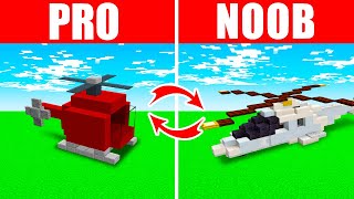 Minecraft NOOB vs. PRO: SWAPPED LUXURY HELICOPTER in Minecraft (Compilation)