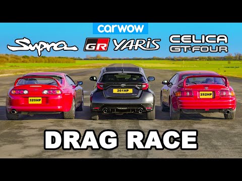 Toyota Supra MK4 v GR Yaris v Celica GT-Four: DRAG RACE