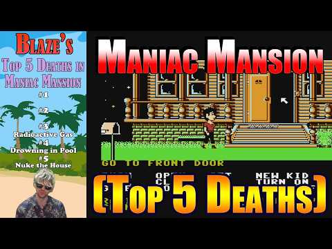 Top 5 Deaths in Maniac Mansion (NES) | Video Games 101