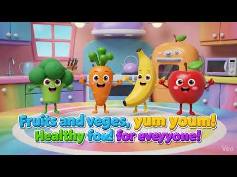 Yum Yum Veggies & Fruits! 🥕🍎 | Healthy Food Song for Kids (Part 1)