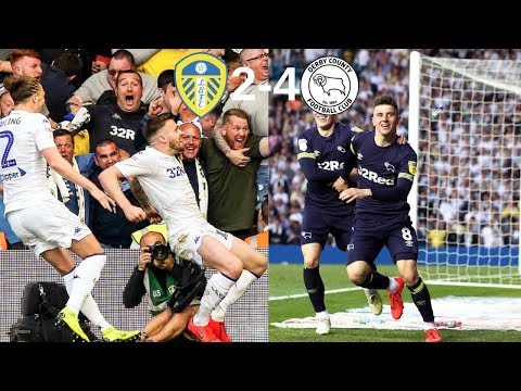 LEEDS 2-4 DERBY Derby through to Championship play-offs Final (Highlights)