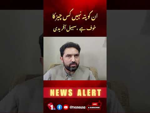 ان کو پتہ نہیں کس چیز کا خوف ہے، سہیل آفریدی