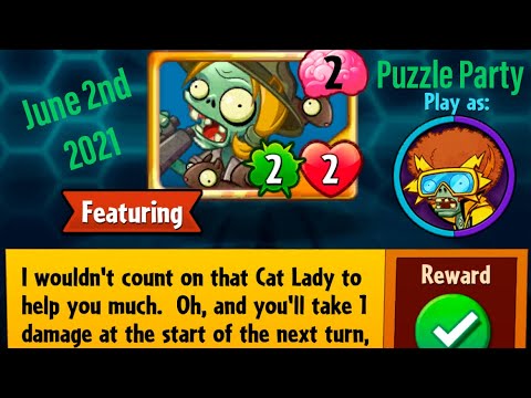 PvZ Heroes - Puzzle Party - June 2nd 2021 - Daily Challenge Solution (Day 2)