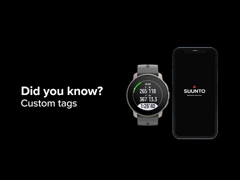 Você sabia? Usar tags personalizadas no aplicativo Suunto