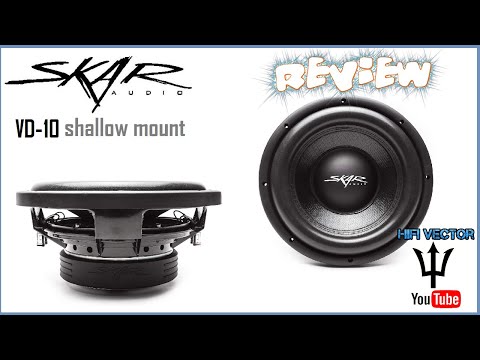 Skar Audio VD-10 D4 10" 800W Max Power Dual 4 Ohm Shallow Mount Car Subwoofer video review thumbnail