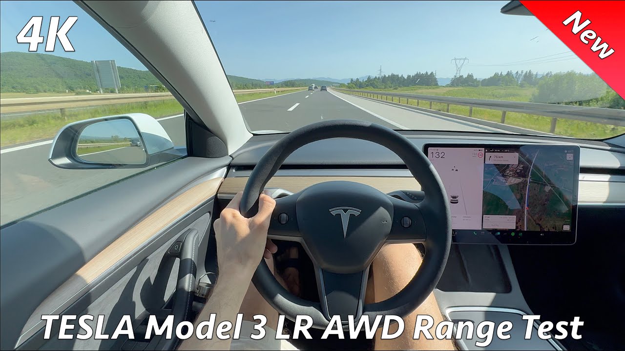 Tesla Model 3 LR AWD 2021: Range Test (Same as new Y ...