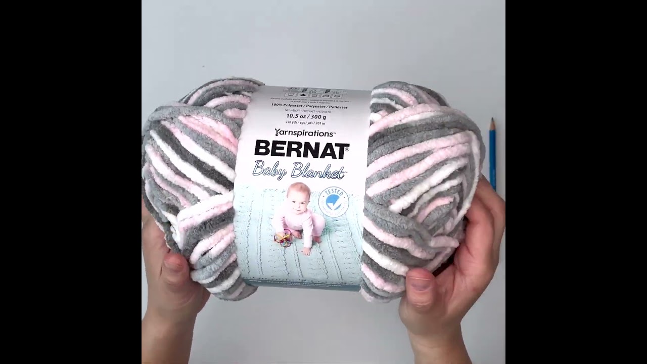 Bernat® Baby Blanket™ #6 Super Bulky Polyester Yarn, Lovely Blue  10.5oz/300g, 220 Yards 