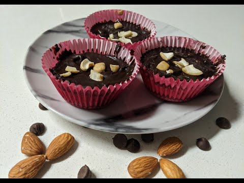 How to make Chocolate Almond Butter cups at home/ Easy Dark chocolate Almond Butter cups recipe