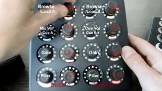 Video thumbnail for Midi Fighter Twister - 2 Deck Rotary Mixer mapping by beaubryte